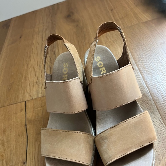Sorel Tan Wedge Sandals - Picture 9 of 9